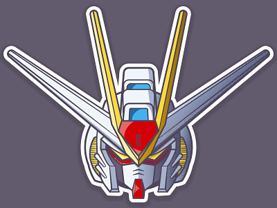 Strike Freedom Gundam 2d anime gundam helmet illustration robot vector