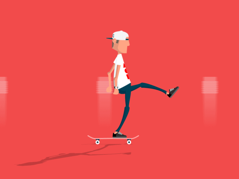 Skate! 2d after effects animation duik flat gif skate skateboarding vector vector art