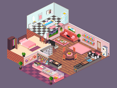 Isometric House and Bakery