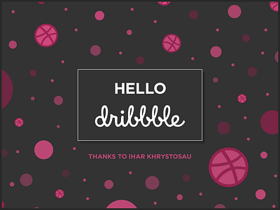 Hello Dribbble! debut dribbble first shot hello