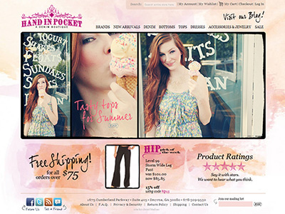 Hand In Pocket - Atlanta Boutique boutique css ecommerce shopping store xhtml