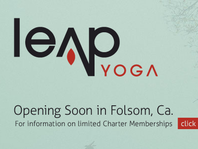 Leap Yoga brand design logo yoga