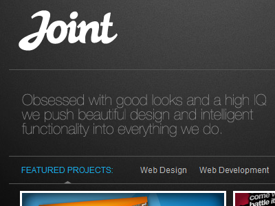 Joint Medias black dark design portfolio