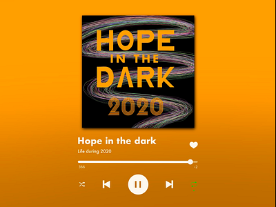 Hope in the Dark: Journey of 2020 album cover graphic design minimal music cover new year poster