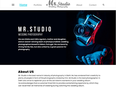 Mr.studio web layout uiux design