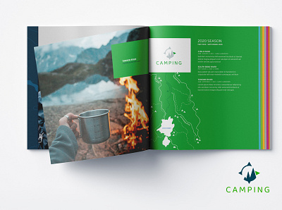 Outdoor excursion brand - print materials branding design brochure design identity design print design