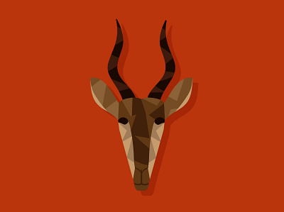 Antelope graphic illustraion logo vector