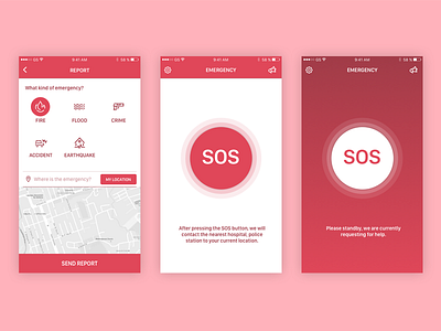 Emergency App - iOS Concept Project app emergency help ios medical mobile