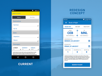 Booking Screen | Airline Mobile App Redesign Concept (WIP)