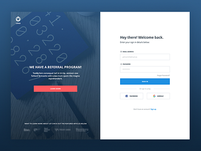 Accounting Webapp - Sign in page background login responsive signin sketch ui design ux web design