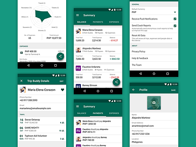 Our Wallet Design Refresh Part 2 android app expense finance group money profile settings summary trips ui
