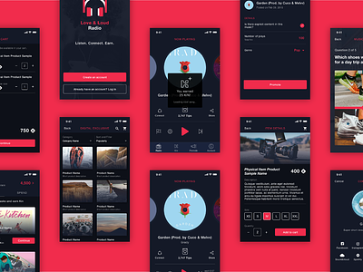 LnL Radio ios design mobile app mobile app design music radio ui design uiux