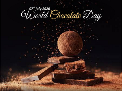 World Chocolate Day background colourful media post social