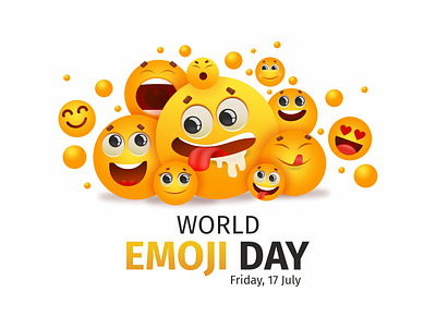 World Emoji Day colourful corel draw design emoji illustration social social media post socialmedia vector world