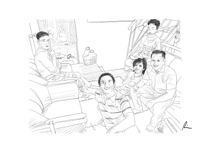 Brothers bonding boys digital art friends illustration pencil art sketch