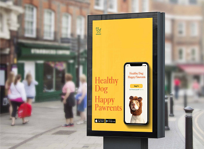 WAGGIN - Poster Design brand identity branding branding concept dog app dog health care graphic design health app interactive design outdoor ads poster design