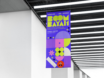 BOOMBAYAH Banner Design banners brand identity branding branding concept design event design flag graphic design illustration logo mockup music festival visual identity design