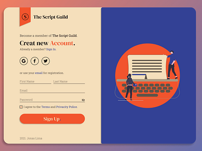 The Script Guild • Sign Up