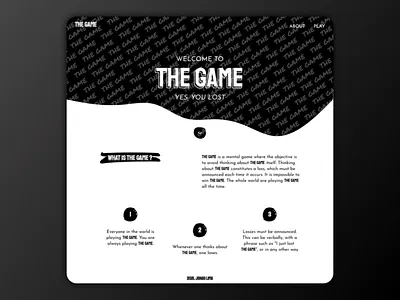 THE GAME • Landing Page daily ui design gaming landing page ui ux