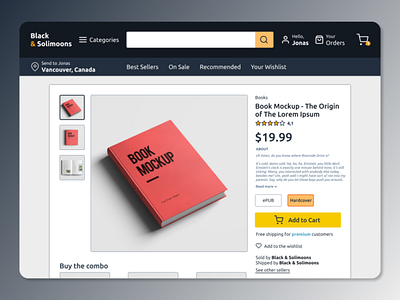 Black & Solimoons • e-Commerce amazon daily ui design ecommerce ui ux web