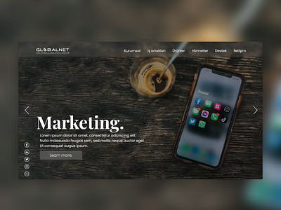 Digital agency landing page design. branding design landing page ui web website