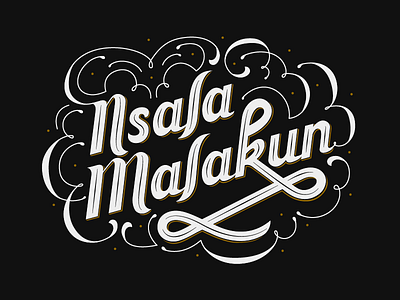 Nsala Malakun lettering type typography