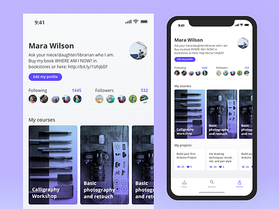 Daily UI 006 - User Profile app class daily ui iphone x learning mobile profile ui user ux