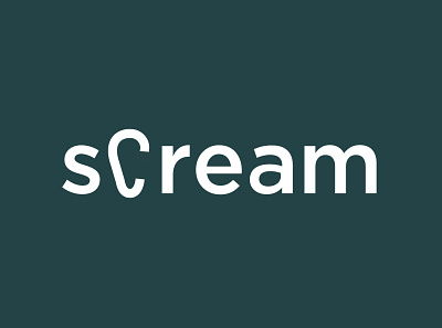 clever wordmark art clever wordmark logo scream typographic logo