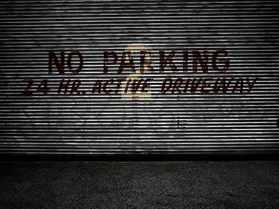 No Parking editorial photography retouch scenery