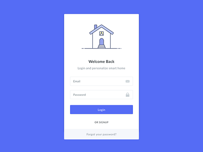 Smart Home - Login color design interface smart home ui ux web