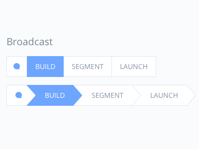 FeatherChat Broadcast Flow app breadcrumbs featherchat messenger ui ux