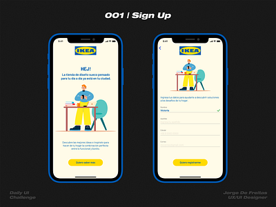 Day 001 | Sign Up | 100 days UI challenge