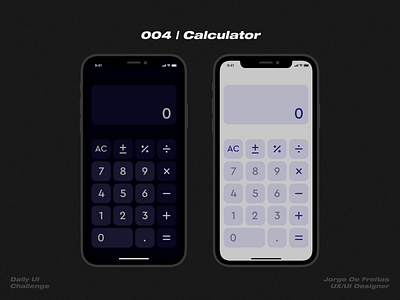 Day 004 | Calculator | 100 days UI challenge