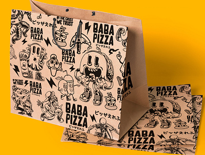Baba Pizza art branding design illustration illustrator logo typography vector