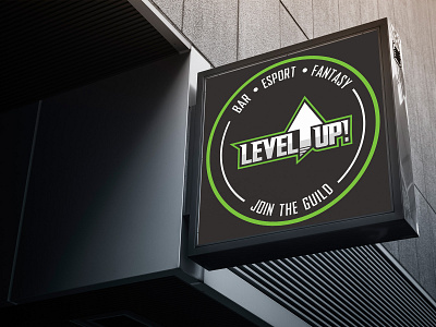 Level Up! Signboard branding design logo signboard