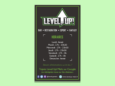 Level Up! signaletic business design poster signaletic