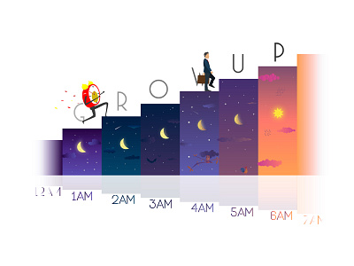 Graphic Design - "wake up at 4 am" adobe design illustration vector