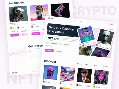 NFT Marketplace Website cryptoart ethereum nft nft website design token web design web3