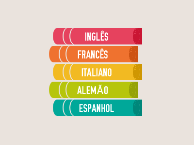 Courses books color language português texture