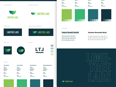 Limetree Labs Style Guide branding color palette identity it limetree labs logo styleguide