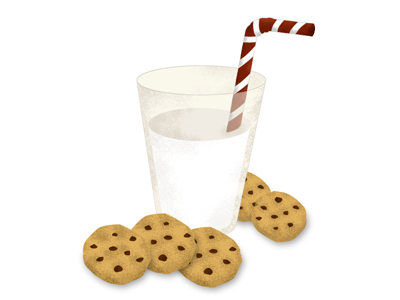 Milk & Cookies christmas cookies gift holiday