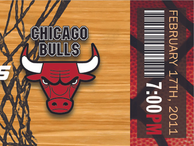 Chicago Bulls Ticket basketball chicago bulls red ticket