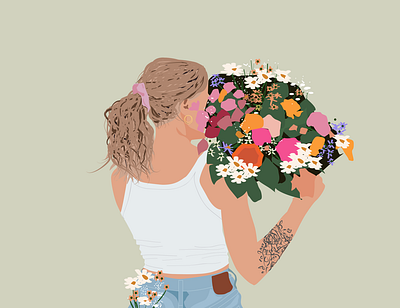 Flowers Lover design flowers illustration