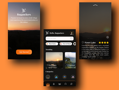 BagPacker app concept design designer looking for job travel travel app traveling ui design uidesign uiux ux design uxdesign work