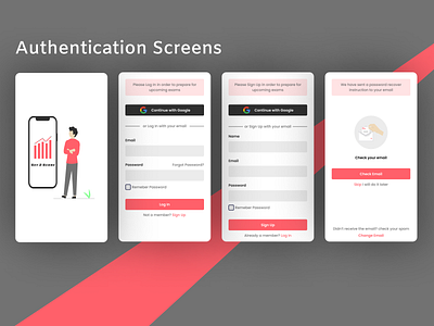 Authentication Screen (Login/Sign Up Screens) design designer looking for job ui ui design ux design uxdesign