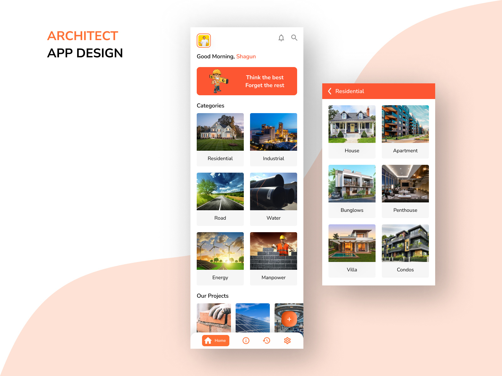 Architect app design by Shagun Bhardwaj on Dribbble