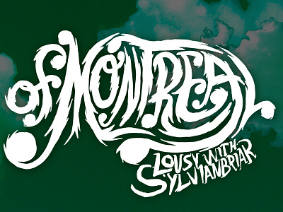 of Montreal "Lousy With Sylvianbriar" Logo athens branding logo of montreal typography