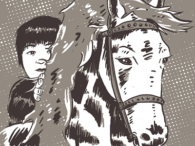 KISHI BASHI "IMPROMPTU" SHIRT boy design horse illustration kishi bashi lighght shirt