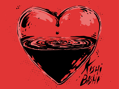 KISHI BASHI "Philosophize In It! Chemicalize With It!" SHIRT design heart illustration kishi bashi red shirt