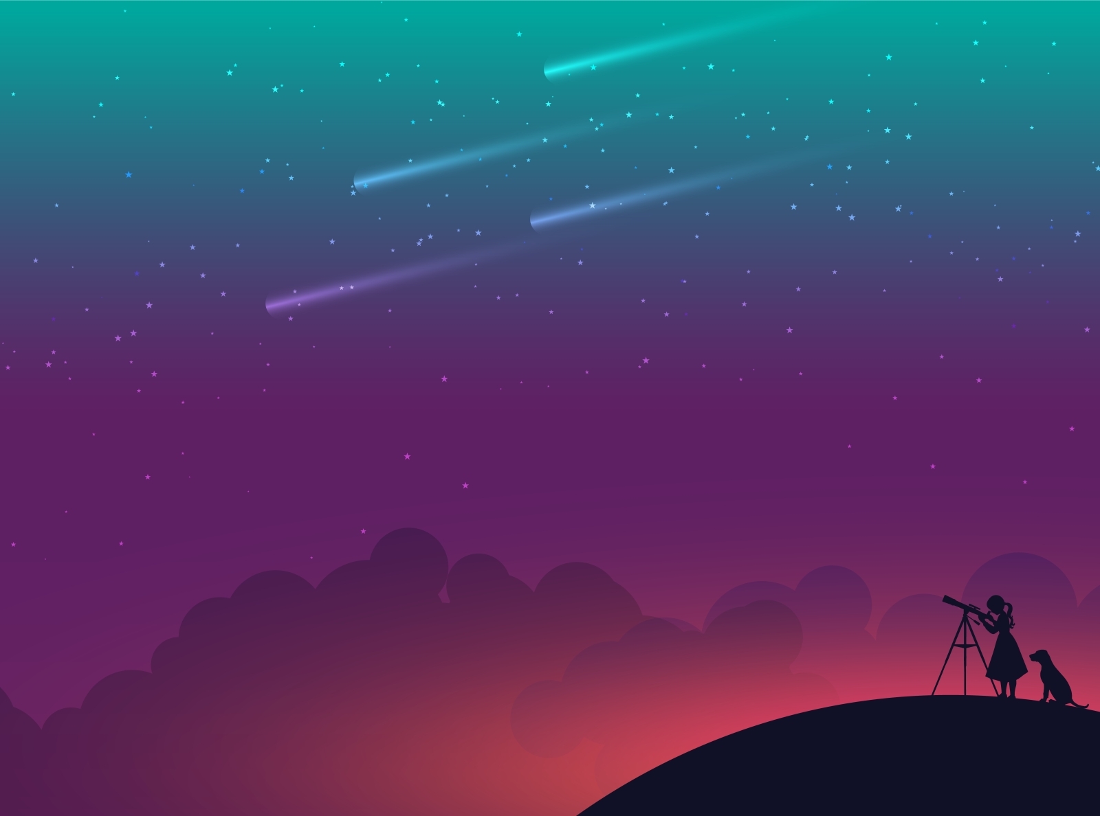 Meteor Showers by Karim Maulana on Dribbble